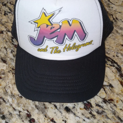 Jem and The Holograms (80s cartoon) Black trucker hat